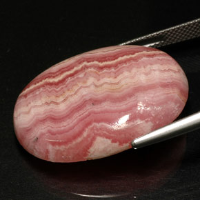 Rodocrosite naturale multicolore da 36,43 ct, taglio ovale, opaco