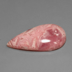 Rodocrosite naturale multicolore da 29,58 ct, taglio a pera, opaco