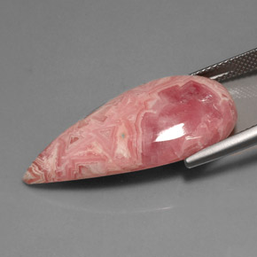 Rodocrosite naturale multicolore da 29,58 ct, taglio a pera, opaco