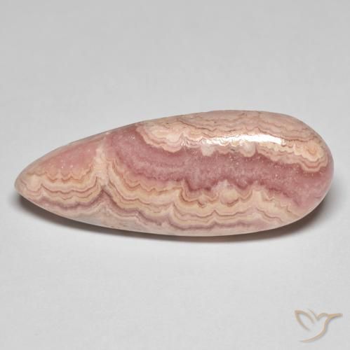 24.94ct Naturale Multicolore Rodocrosite, Forma a pera, Opaco