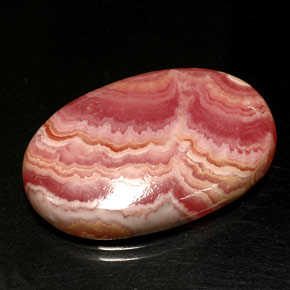 Rodocrosite naturale multicolore da 32,96 ct, taglio ovale, opaco