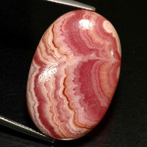 Rodocrosite naturale multicolore da 32,96 ct, taglio ovale, opaco