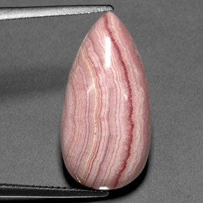 Rodocrosite naturale rosa da 15,84 ct, taglio a pera, opaco