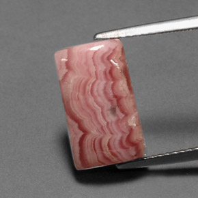 Rodocrosite naturale multicolore da 6,37 ct, baguette, opaco