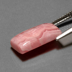 Rodocrosite naturale multicolore da 6,37 ct, baguette, opaco