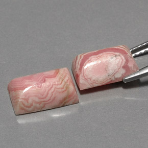 Rodocrosite naturale multicolore da  ct, baguette, opaco