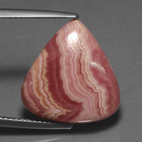 Rodocrosite naturale multicolore da 13,15 ct, taglio a pera, opaco