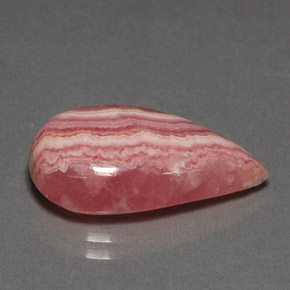 Rodocrosite naturale multicolore da 10,33 ct, taglio a pera, opaco