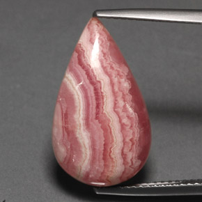 Rodocrosite naturale multicolore da 10,33 ct, taglio a pera, opaco