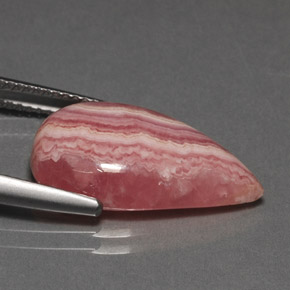 Rodocrosite naturale multicolore da 10,33 ct, taglio a pera, opaco