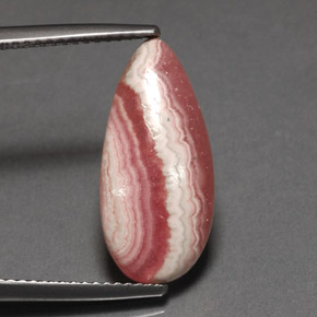 Rodocrosite naturale multicolore da 5,98 ct, taglio a pera, opaco
