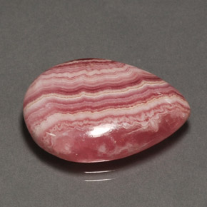 Rodocrosite naturale multicolore da 25,43 ct, taglio a pera, opaco