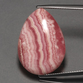 Rodocrosite naturale multicolore da 25,43 ct, taglio a pera, opaco