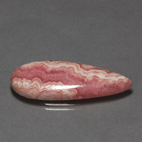 Rodocrosite naturale rosa da 17,05 ct, taglio a pera, opaco