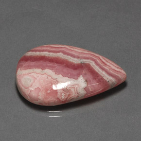 Rodocrosite naturale multicolore da 32,62 ct, taglio a pera, opaco