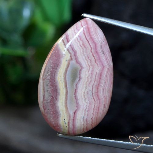 18.43ct Naturale Multicolore Rodocrosite, Forma a pera, Opaco