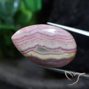 Rodocrosite Multicolore naturale da 18.43 ct, Forma a pera, Opaco