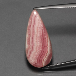 Rodocrosite naturale multicolore da 14,00 ct, taglio a pera, opaco