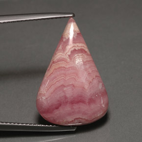 Rodocrosite naturale rosa da 15,55 ct, taglio a pera, opaco