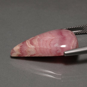 Rodocrosite naturale rosa da 15,55 ct, taglio a pera, opaco