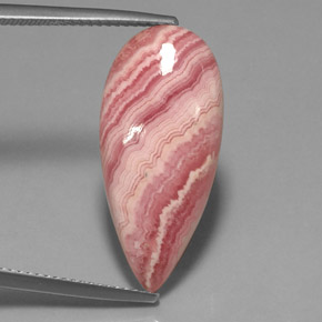 Rodocrosite naturale multicolore da 12,16 ct, taglio a pera, opaco