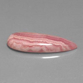 Rodocrosite naturale rosa da 14,24 ct, taglio a pera, opaco