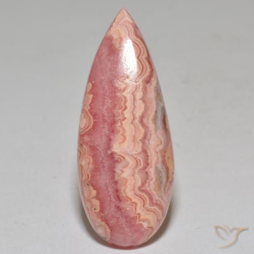22.71ct Naturale Multicolore Rodocrosite, Forma a pera, Opaco
