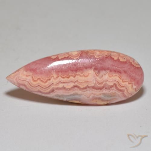 Rodocrosite Multicolore naturale da 22.71 ct, Forma a pera, Opaco