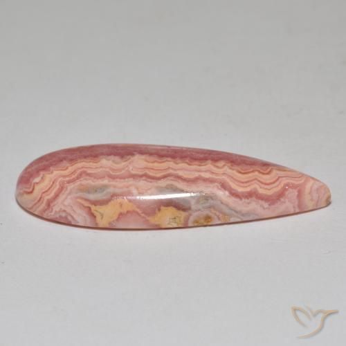 Rodocrosite Multicolore naturale da 22.71 ct, Forma a pera, Opaco