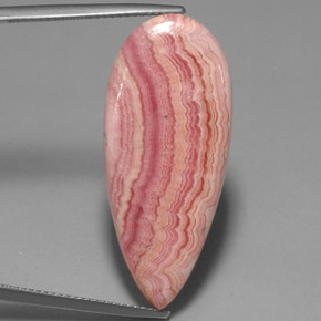 Rodocrosite naturale multicolore da 24,97 ct, taglio a pera, opaco