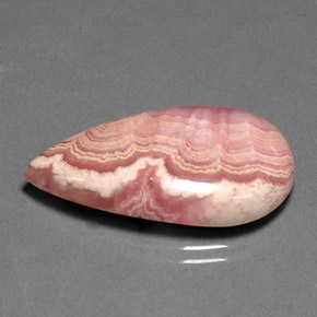 Rodocrosite naturale multicolore da 22,38 ct, taglio a pera, opaco