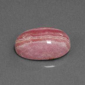 Rodocrosite naturale multicolore da 6,80 ct, taglio ovale, opaco
