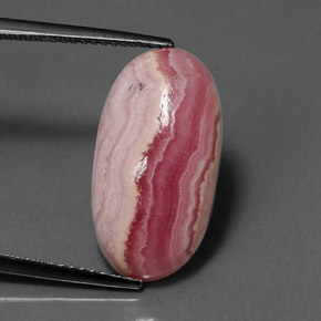 Rodocrosite naturale multicolore da 9,97 ct, taglio ovale, opaco
