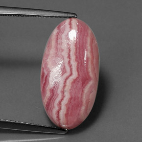 Rodocrosite naturale multicolore da 9,70 ct, taglio ovale, opaco