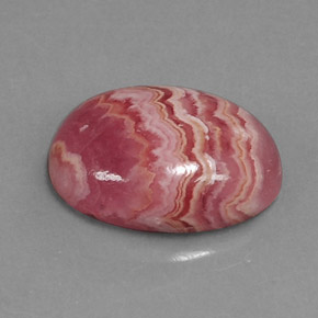 Rodocrosite naturale multicolore da 7,26 ct, taglio ovale, opaco