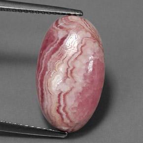 Rodocrosite naturale multicolore da 9,12 ct, taglio ovale, opaco