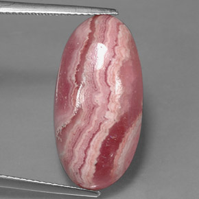 Rodocrosite naturale multicolore da 15,90 ct, taglio ovale, opaco