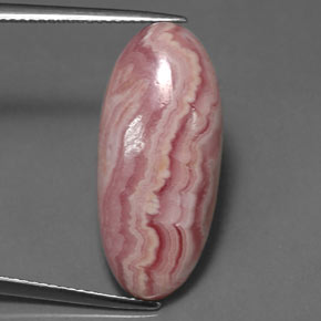 Rodocrosite Rosa multicolore naturale da 15.40 ct, Taglio ovale, Opaco