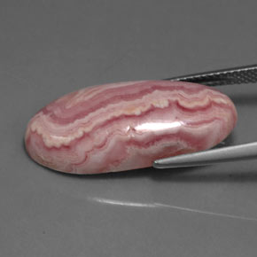 Rodocrosite Rosa multicolore naturale da 15.40 ct, Taglio ovale, Opaco