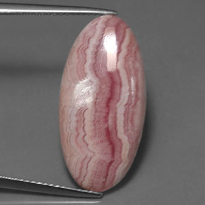 Rodocrosite naturale rosa da 11,55 ct, taglio ovale, opaco