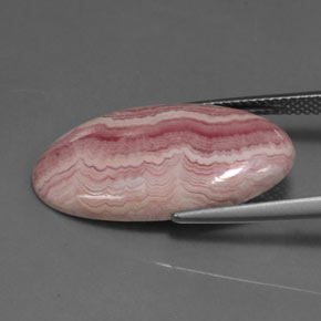 Rodocrosite naturale rosa da 11,55 ct, taglio ovale, opaco