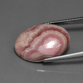 Rodocrosite naturale multicolore da 13,31 ct, taglio ovale, opaco