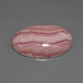 Rodocrosite naturale rosa da 12,78 ct, taglio ovale, opaco