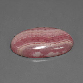 Rodocrosite naturale rosa da 13,76 ct, taglio ovale, opaco