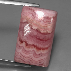Rodocrosite naturale multicolore da 15,96 ct, baguette, opaco
