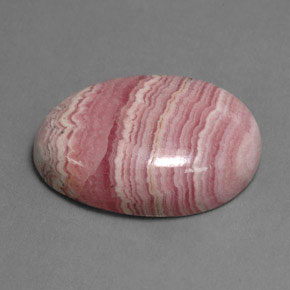 Rodocrosite Rosa multicolore naturale da 17.50 ct, Taglio ovale, Opaco