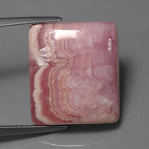 Rodocrosite naturale rosa da 16,11 ct, baguette, opaco