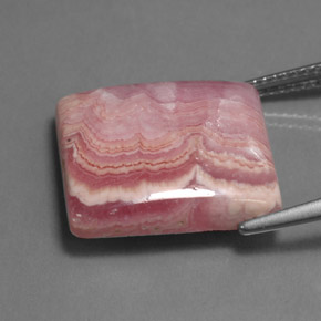 Rodocrosite naturale rosa da 16,11 ct, baguette, opaco