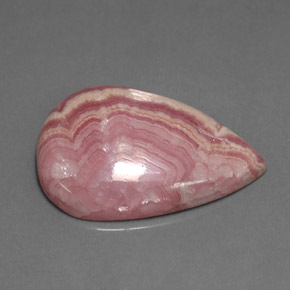 Rodocrosite naturale rosa da 15,92 ct, taglio a pera, opaco