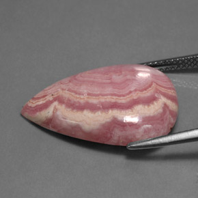 Rodocrosite naturale rosa da 15,92 ct, taglio a pera, opaco